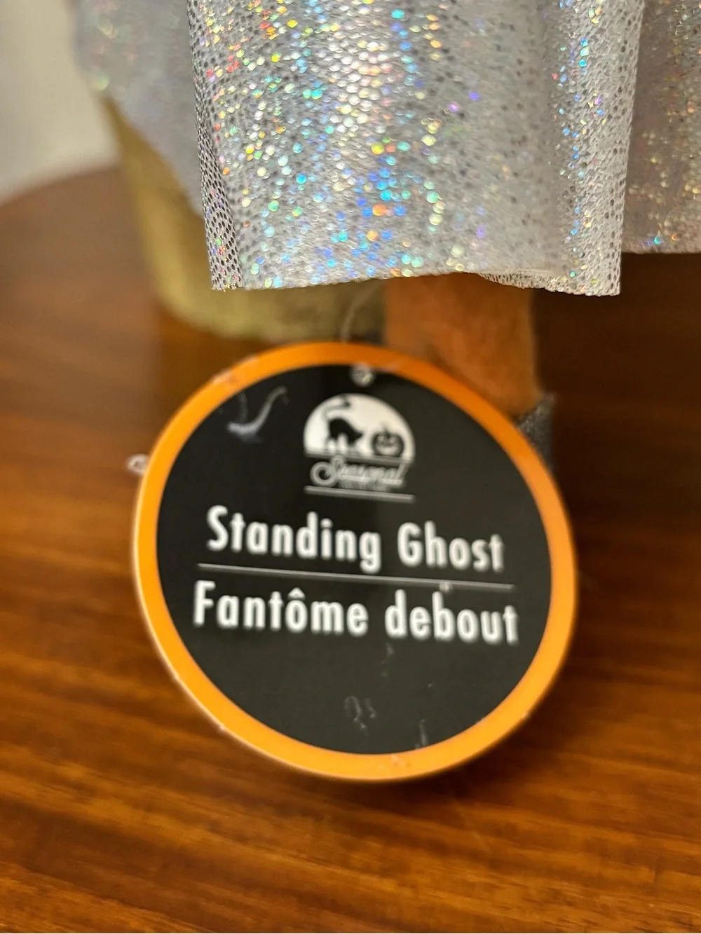HALLOWEEN GHOST DOG SPARKLY WITH BOOTS KIDS ROOM TABLETOP DECOR NOVELTY KITSCH